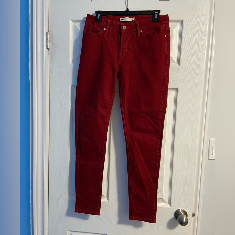 Levi’s Women's Red Legging Jeans Size: Waist 38cm